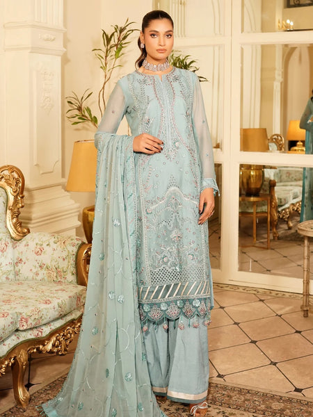 Pakistani Salwar Kameez - Embroidered Fine Chiffon
