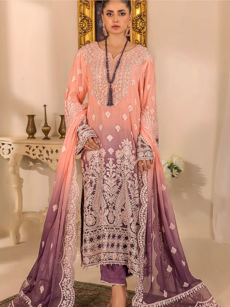 Pakistani Salwar Kameez - Embroidered Luxe Chiffon