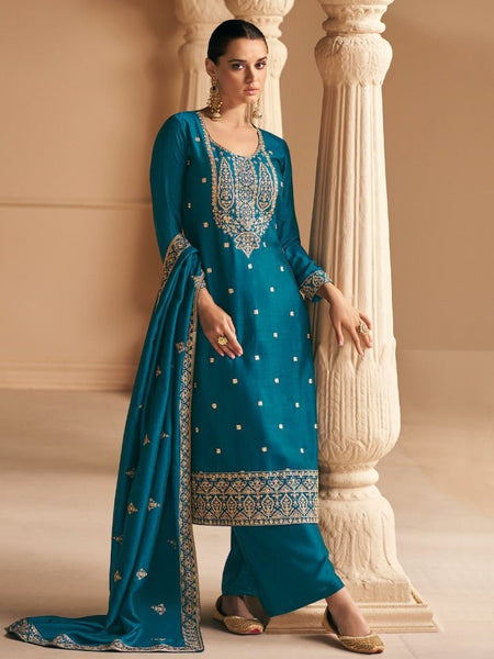  Salwar Kameez - Embroidered Premium Silk