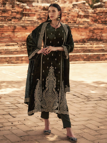  Indian Dress - Pure Velvet Embroidery