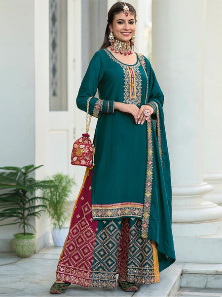  Salwar Kameez - Chinon Embroidery