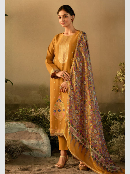 Straight Indian Dress - Banarasi Zari Embroidery