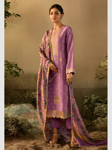 Straight Indian Dress - Banarasi Zari Embroidery