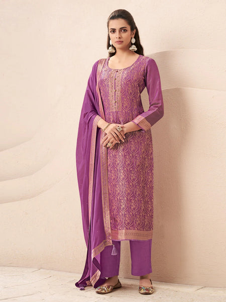  Salwar Kameez - Embroidered Jacquard