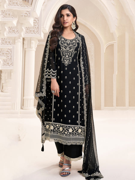  Salwar Kameez - Embroidered Silk Chiffon