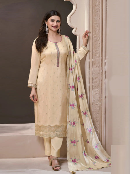 Silk Indian Dress - Art Silk Embroidery