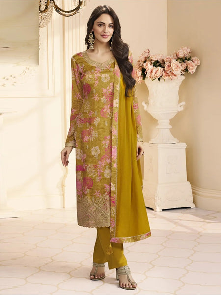  Salwar Kameez - Embroidered Chinon