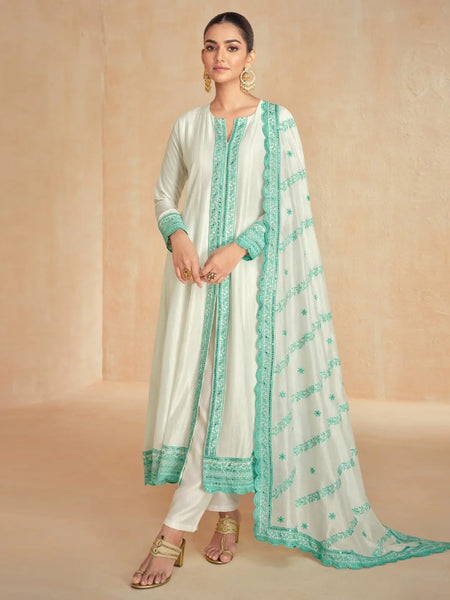 Silk Indian Dress - Premium Silk Embroidery