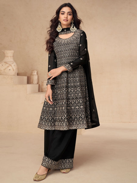 Silk Indian Dress - Premium Chinnon Silk