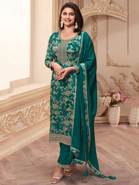  Indian Dress - Chinon Embroidery