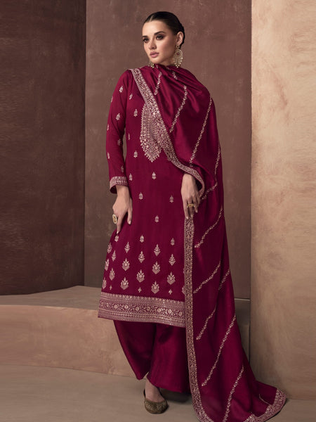 Salwar Kameez - Embroidered Premium Silk