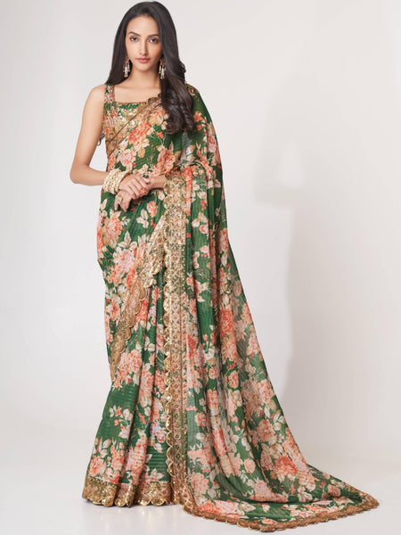 New Saree - Organza Embroidery