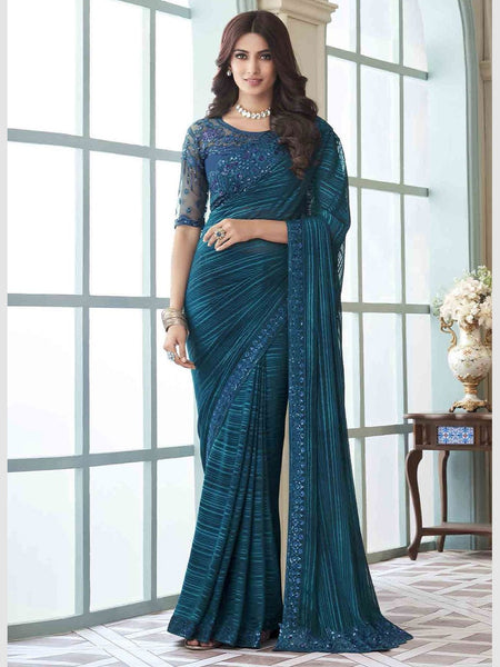 Party Saree - Embroidery Art Silk