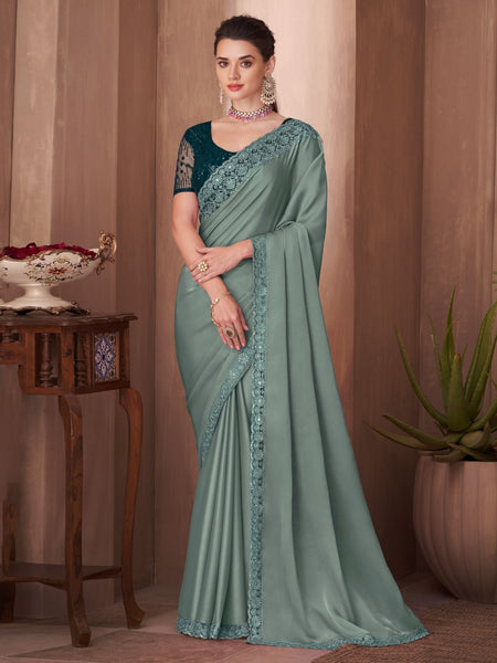  Saree - Satin Georgette Embroidery