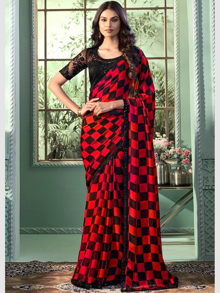 New Saree - Chiffon Embroidery