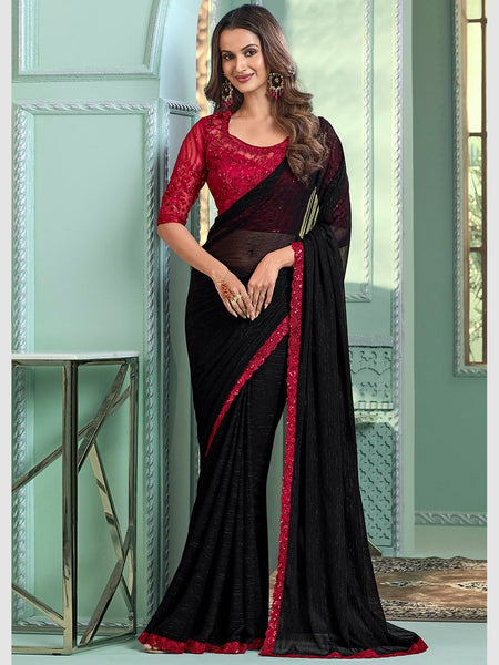 New Saree - Chiffon Embroidery