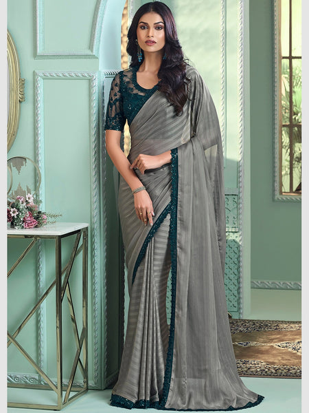 New Saree - Georgette Silk Embroidery