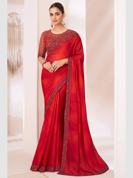 New Saree - Chiffon Silk Embroidery