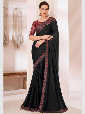 Chiffon Silk Embroidery Saree