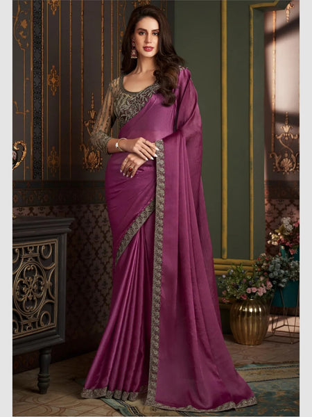 Chiffon Saree - Chiffon Silk Embroidery
