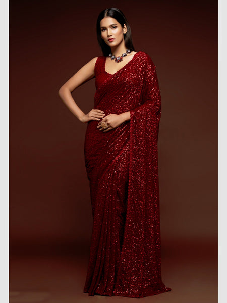 New Saree - Georgette Embroidery & Sequin