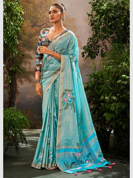 New Saree - Soft Silk Print