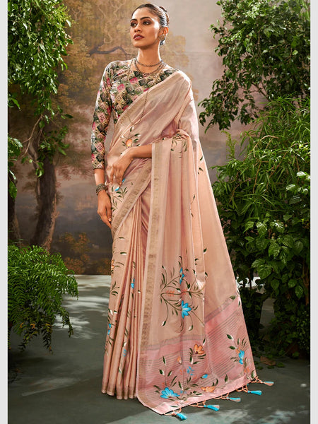 New Saree - Soft Silk Print