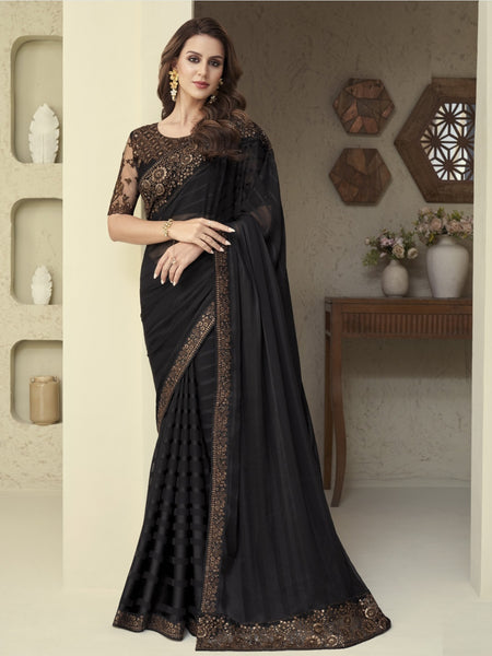 New Saree - Embroidered Art Silk