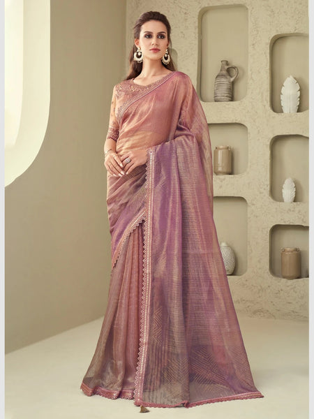 New Saree - Embroidered Art Silk