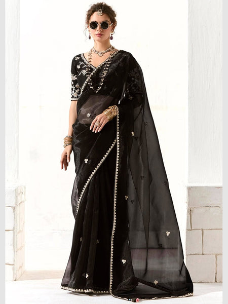 New Saree - Embroidered Organza Tissue