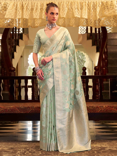 New Saree - Embroidered Satin Silk