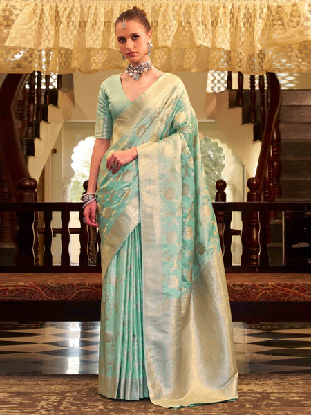 New Saree - Embroidered Satin Silk