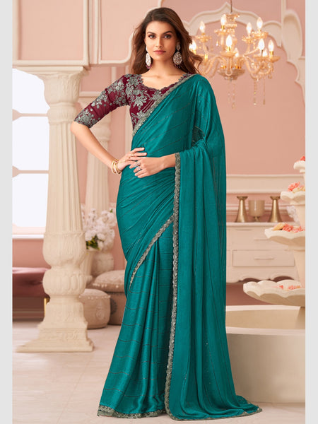 New Saree - Sartin Embroidery