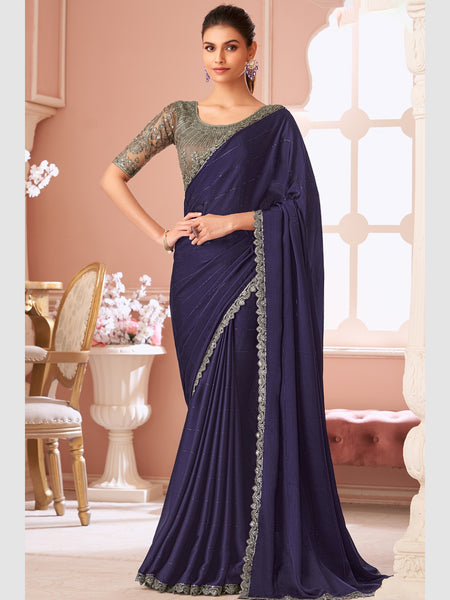 New Saree - Sartin Embroidery
