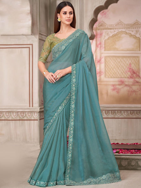New Saree - Georgette Silk Embroidery