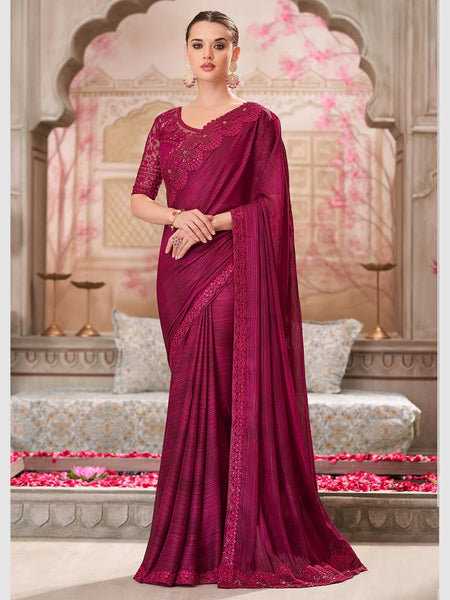 New Saree - Georgette Silk Embroidery