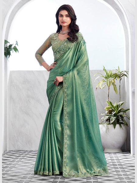 New Saree - Embroidered Art Silk