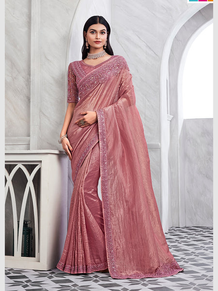 New Saree - Embroidered Art Silk