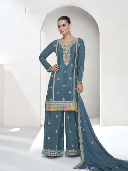  Salwar Kameez - Embroidery Premium Art Silk