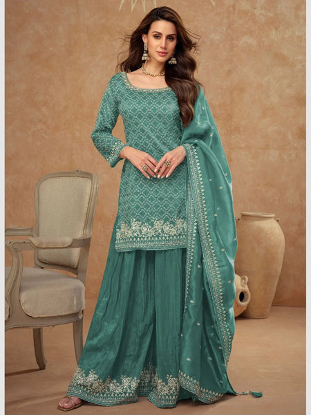  Salwar Kameez - Embroidery Gold Silk