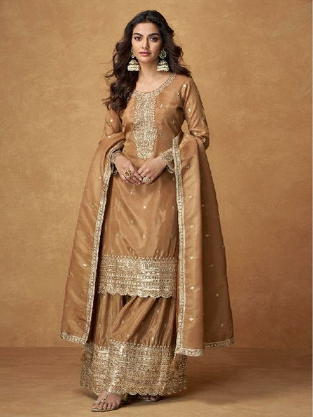 Plus-Sizes Salwar Kameez - Art Silk Organza