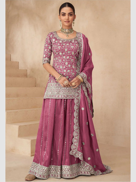 Indian Dress - Embroidered Shimmer Silk