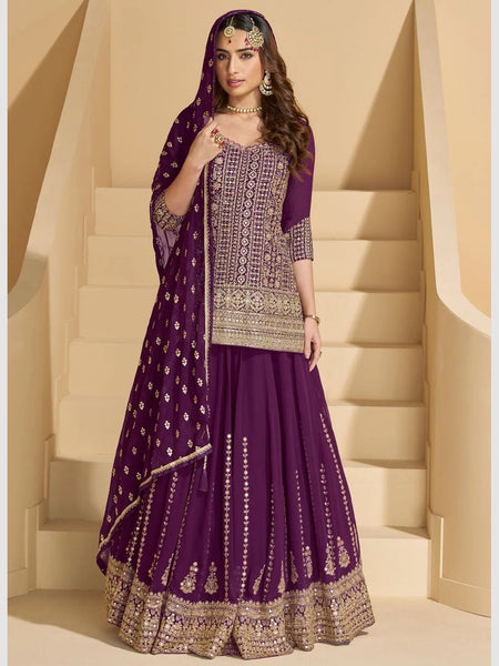 Party Indian Dress - Embroidered Real Georgette