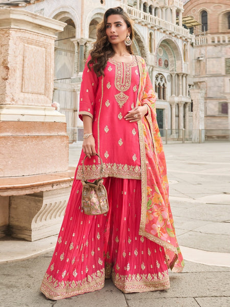 Palazzo Indian Dress - Jacquard Silk