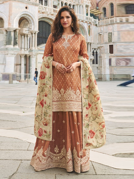 Palazzo Indian Dress - Jacquard Silk