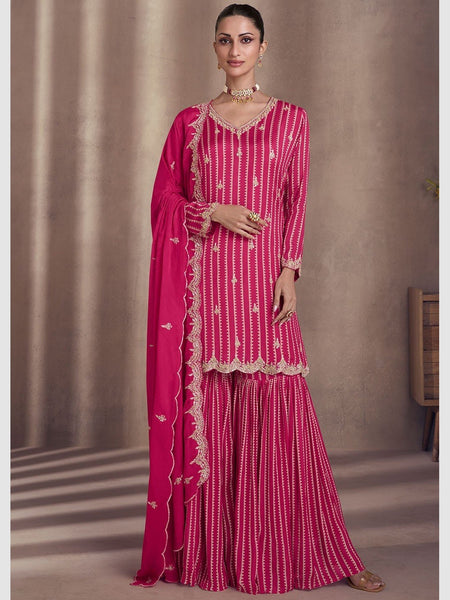  Salwar Kameez - Chiffon Silk Embroidery