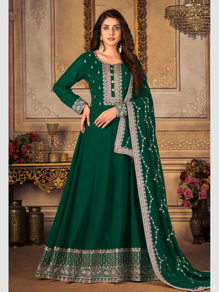  Salwar Kameez - Faux Georgette - Anarkali