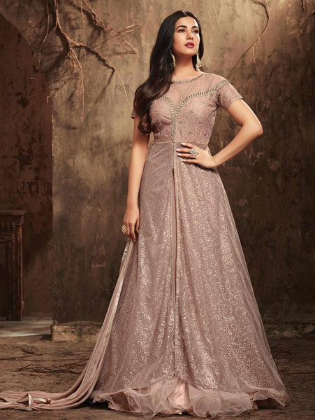 Net Salwar Kameez - Net & Santoon Designer Anarkali Suit