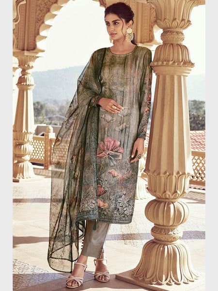  Salwar Kameez - Chinon Sequence Embroidery