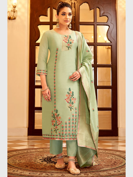  Salwar Kameez - Pure Jacquard Embroidery